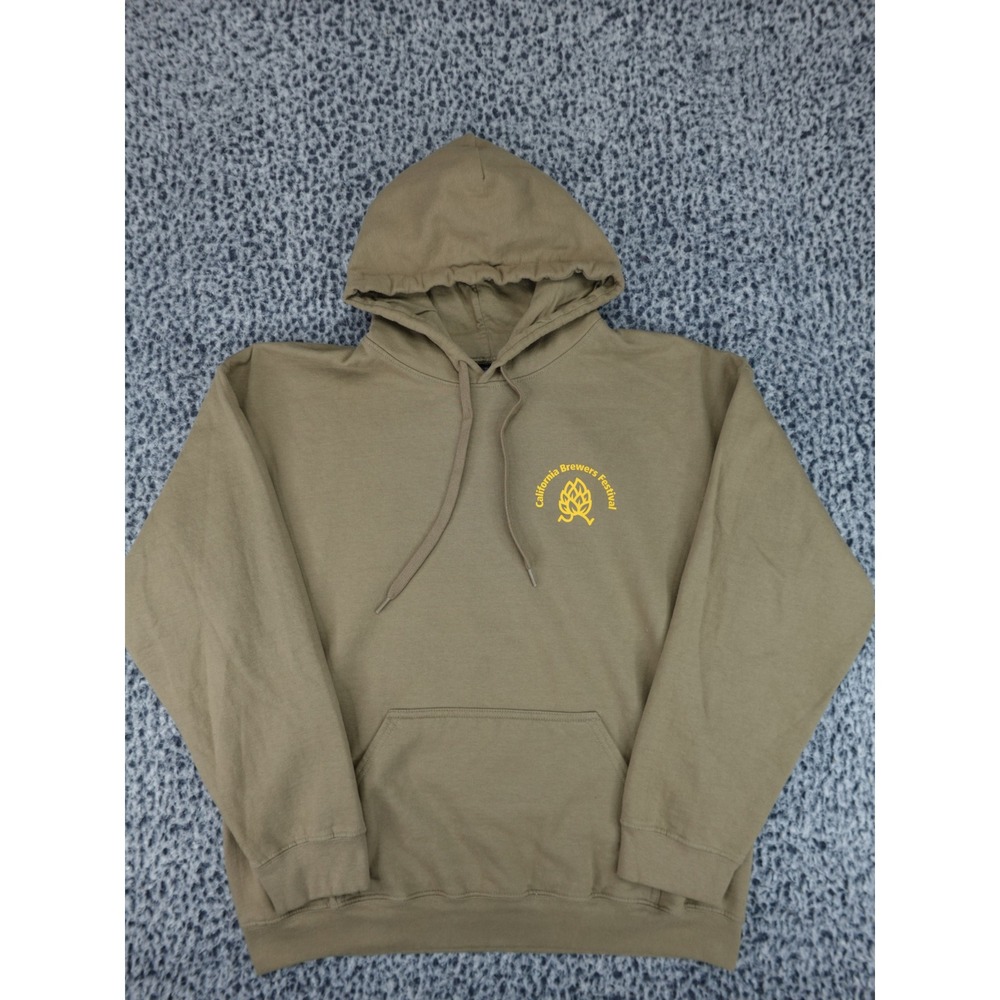 Gildan California‎ Brewers Festival Hoodie Mens Large Brown Softstyle Midweight